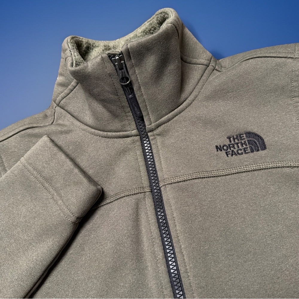 The North Face Women's Timber Full Zip Fleece Jacket Sz Small Olive Green
